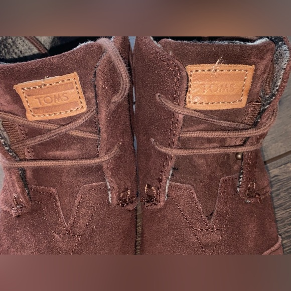Toms Brown Wedge Booties Size W 5 - Picture 11 of 15